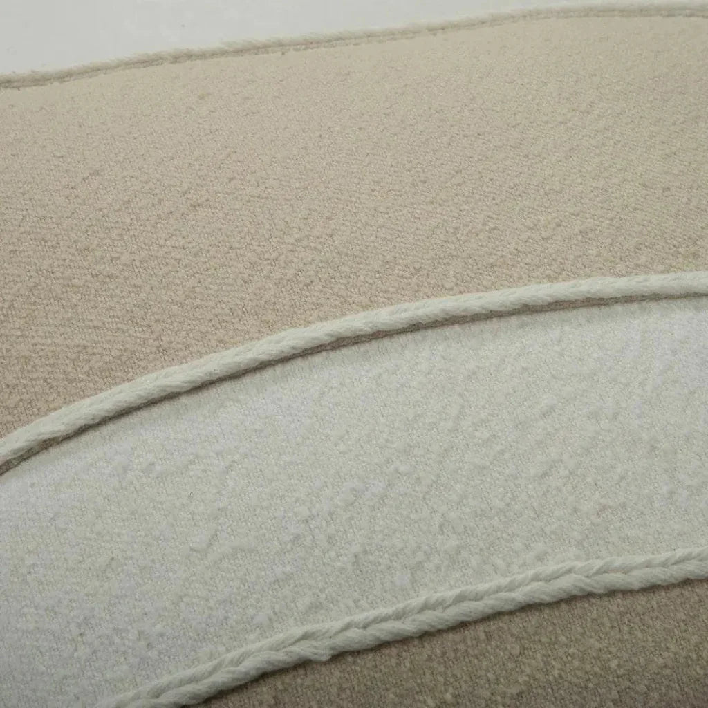 Rita Striped Ivory White Throw Pillow - LOOMLAN - LOOMLAN - Throw Pillows