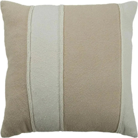 Rita Striped Ivory White Throw Pillow - LOOMLAN - LOOMLAN - Throw Pillows