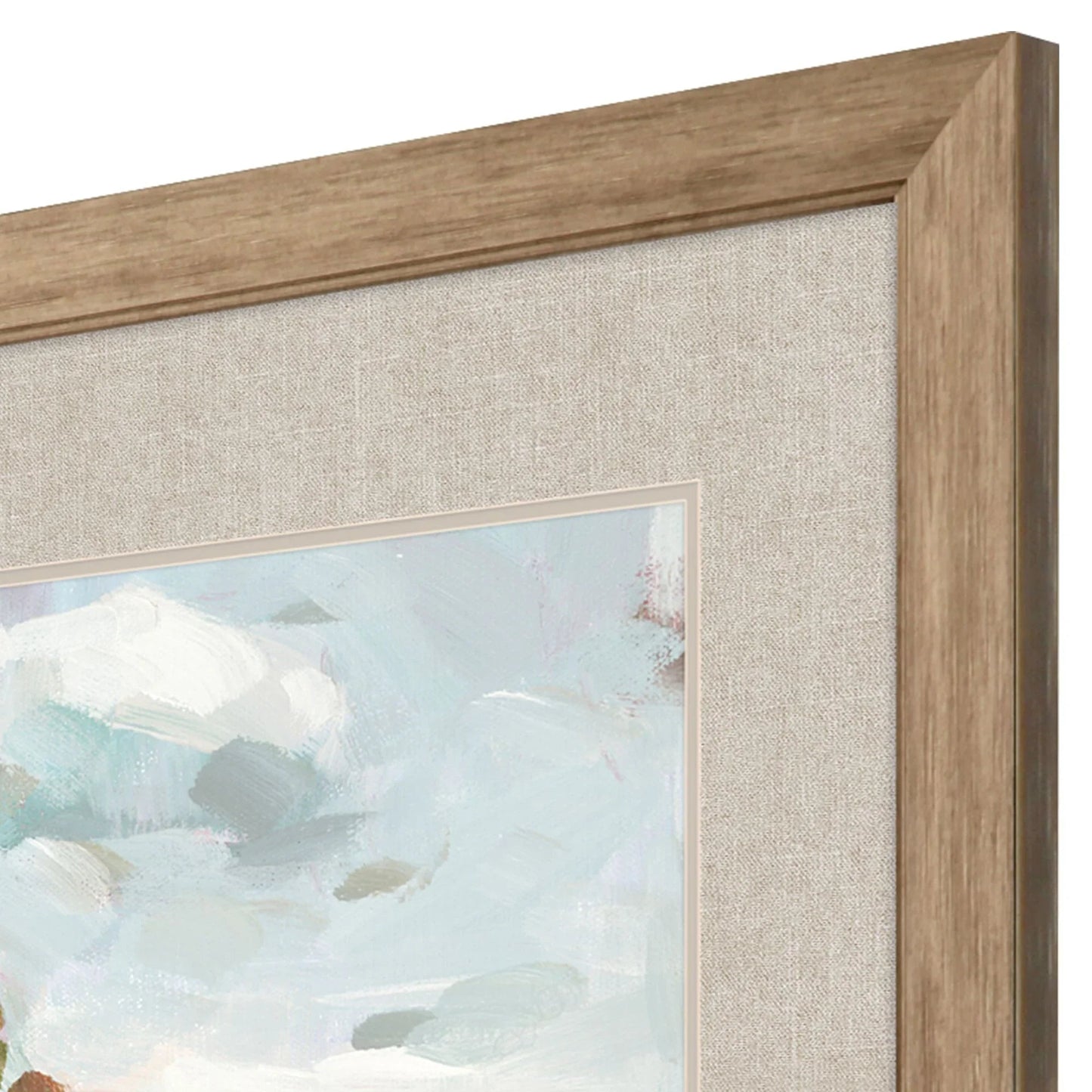 Riverside View I Glass Front Blue Canvas Art