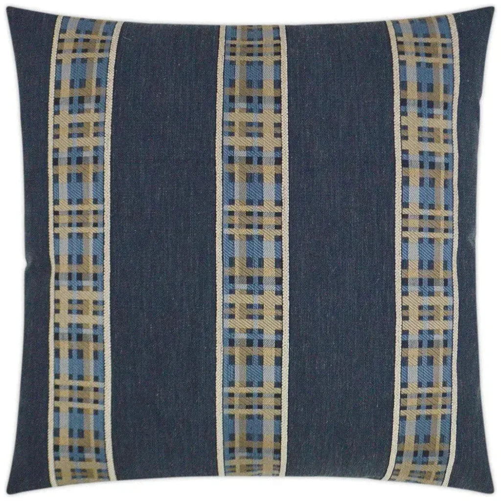 D.V. Kap Rivulet Denim Blue Throw Pillow With Insert