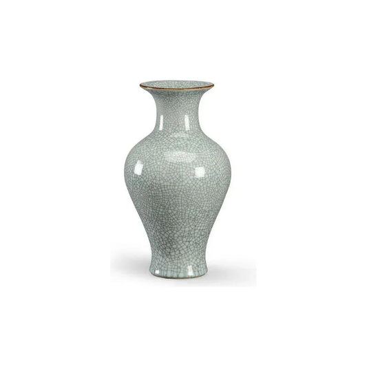 Roberson Green Glazed Porcelain Vase - LOOMLAN - Chelsea House - Vases & Jars