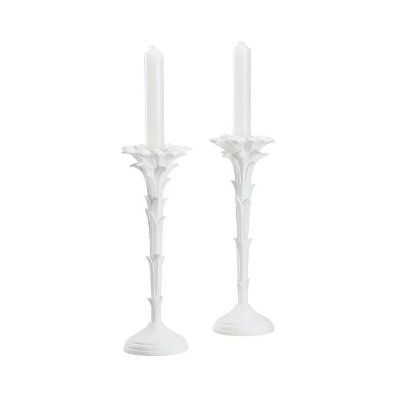 Roche White Handmade Candleholder (Set Of 2) - LOOMLAN - Wildwood - Candle Holders