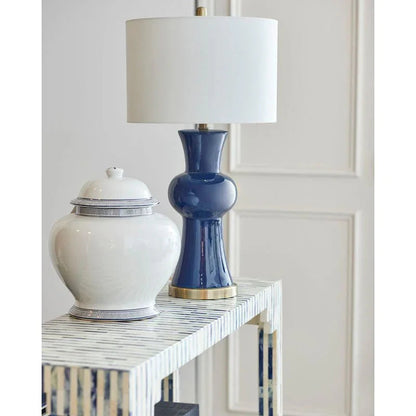 Rockport Beach Blue Ceramic Table Lamp - LOOMLAN - Chelsea House - Table Lamps