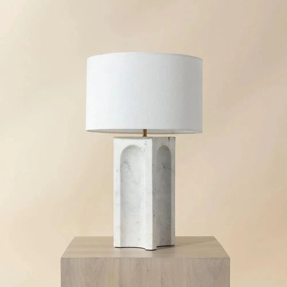 SUNPAN Rohe Table Lamp With Handcrafted Marble Base