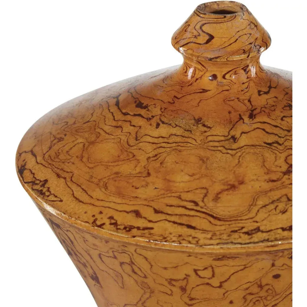 Romulus Porcelain Brown Vase Set of 5 - LOOMLAN - Currey & Co - Vases & Jars