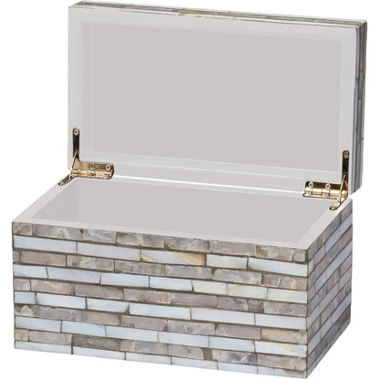 Roosevelt Mother Of Pearl Decorative Box - LOOMLAN - Jamie Young - Boxes & Bowls