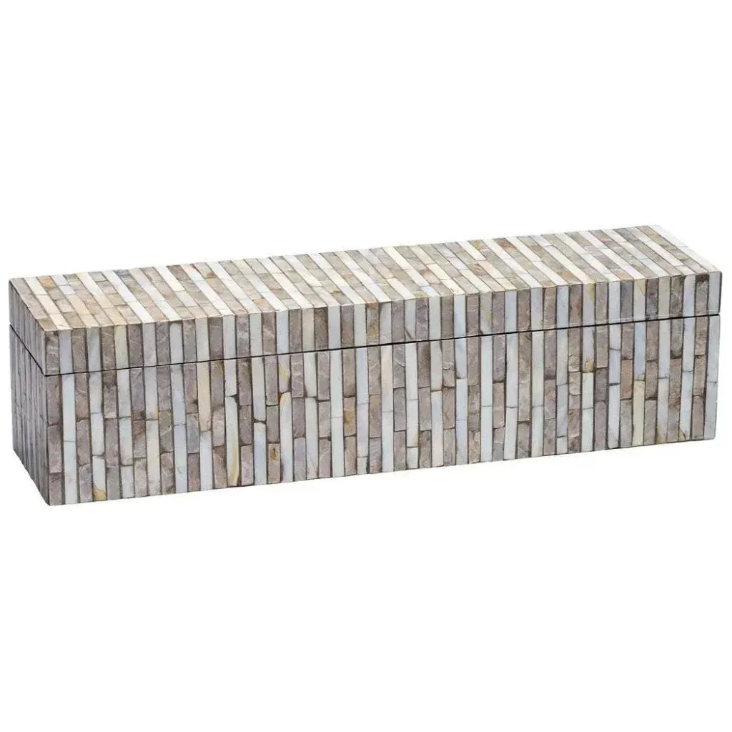 Roosevelt Mother Of Pearl Decorative Box - LOOMLAN - Jamie Young - Boxes & Bowls