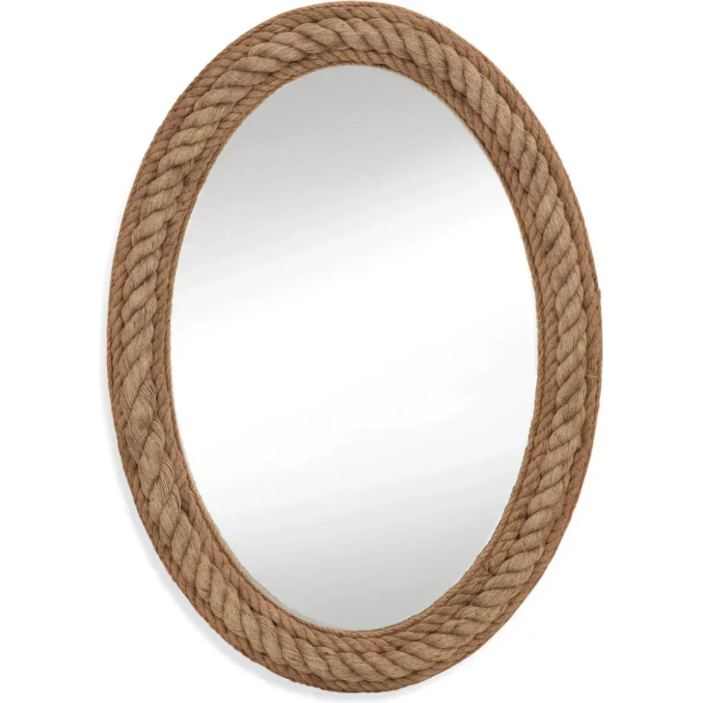Rope Jute Rope Brown Wall Mirror - LOOMLAN - Bassett Mirror - Wall Mirrors