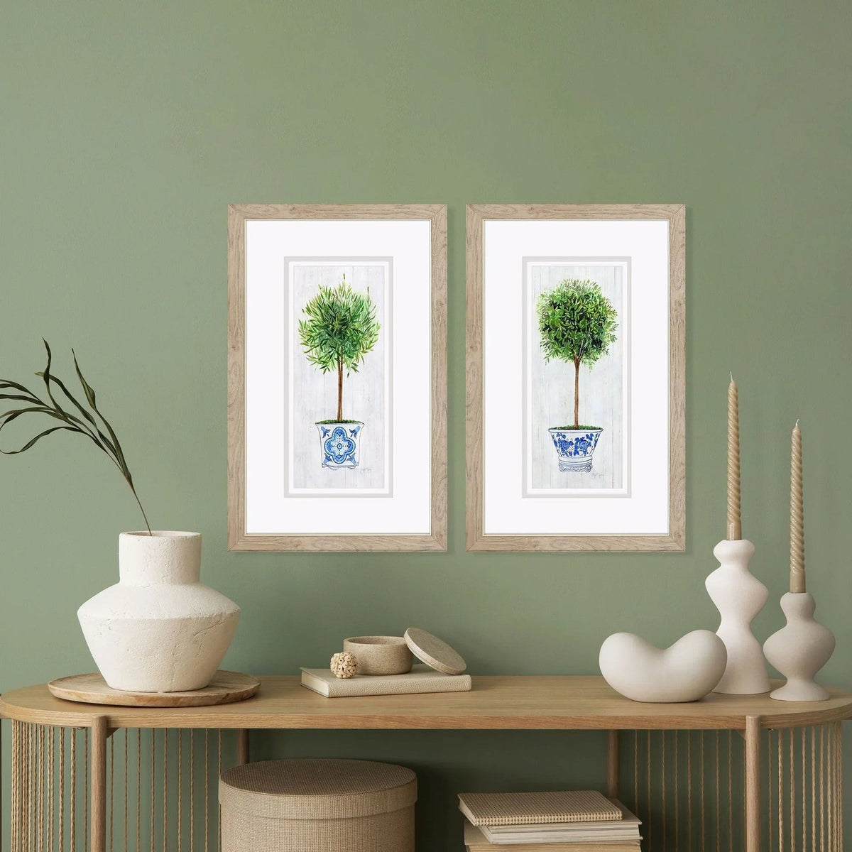 Rosemary Thyme Green Framed Wall Art 2PC -- view 2