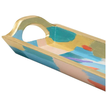 Rosie Hand - Painted Wood Tray - LOOMLAN - Chelsea House - Trays