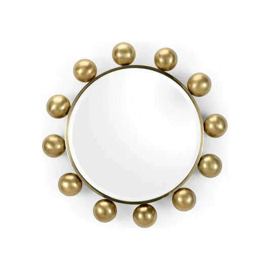 Round - A - Bout Iron Framed Wall Mirror - LOOMLAN - Wildwood - Wall Mirrors