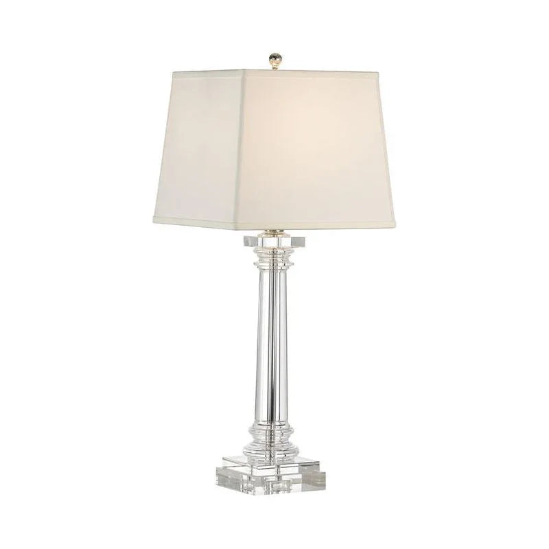 Round Crystal Column Crystal Made Table Lamp - LOOMLAN - Wildwood - Table Lamps