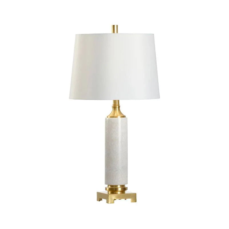 Round White Crosby Modern Marble Design Table Lamp - LOOMLAN - Chelsea House - Table Lamps