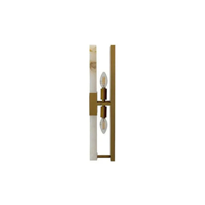 Rovira Sconce Modern Alabaster & Gold Light - LOOMLAN - SUNPAN - Wall Sconces