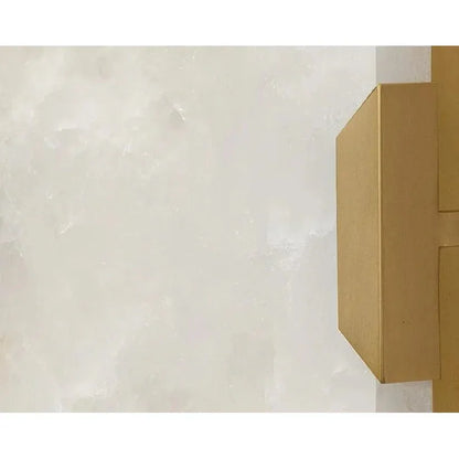 Rovira Sconce Modern Alabaster & Gold Light - LOOMLAN - SUNPAN - Wall Sconces