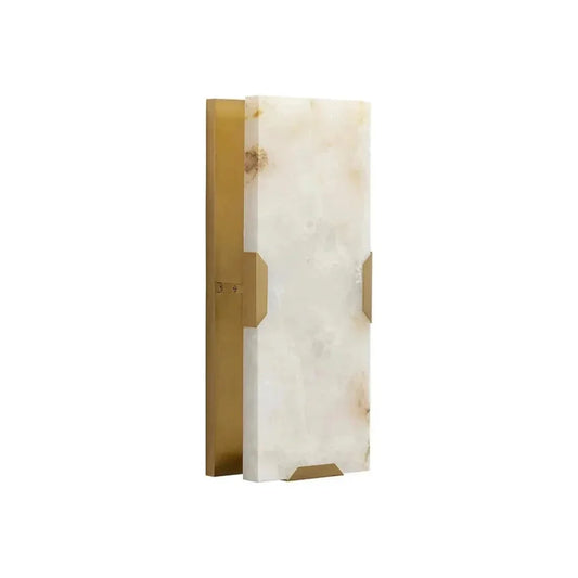 Rovira Sconce Modern Alabaster & Gold Light - LOOMLAN - SUNPAN - Wall Sconces