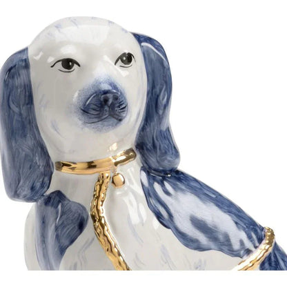 Roxie porcelain Made Twins Dogs Sculpture (Pr) - LOOMLAN - Chelsea House - Statues & Sculptures