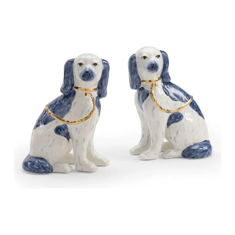 Chelsea House Roxie porcelain Made Twins Dogs Sculpture (Pr)