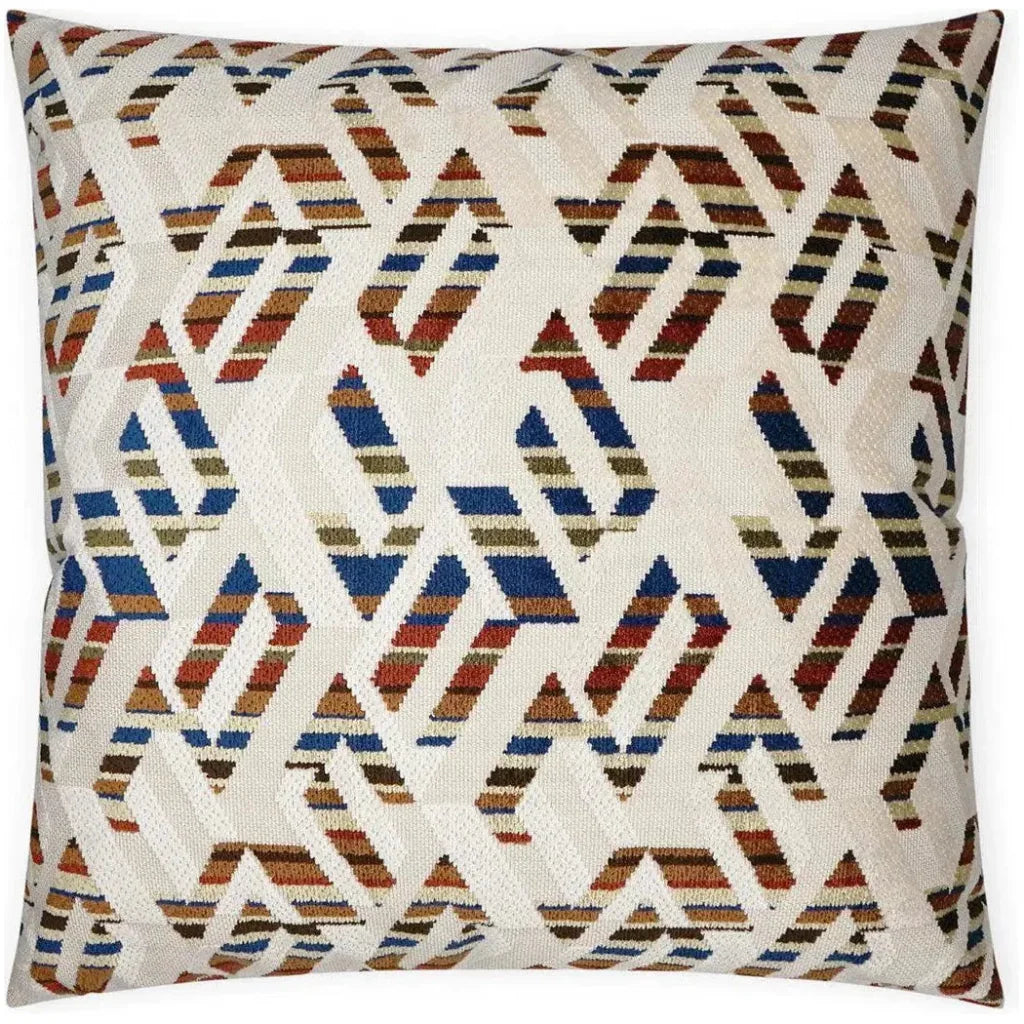 D.V. Kap Rubicon Sierra Blue Red Brown Large Throw Pillow Insert