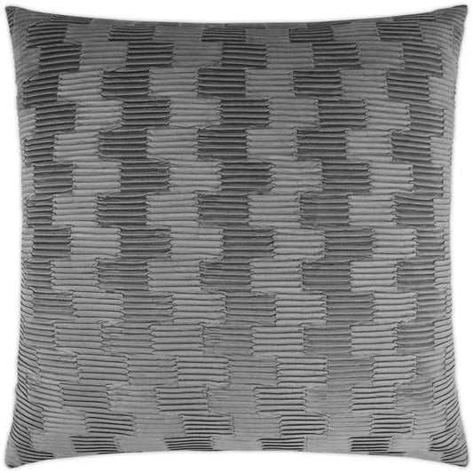 Ruche Slate Grey Throw Pillow With Insert - LOOMLAN - D.V. Kap - Throw Pillows