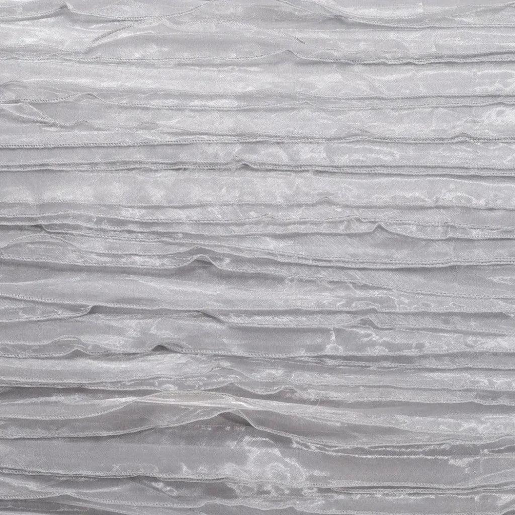 Ruffles Silver Throw Pillow With Insert - LOOMLAN - D.V. Kap - Throw Pillows