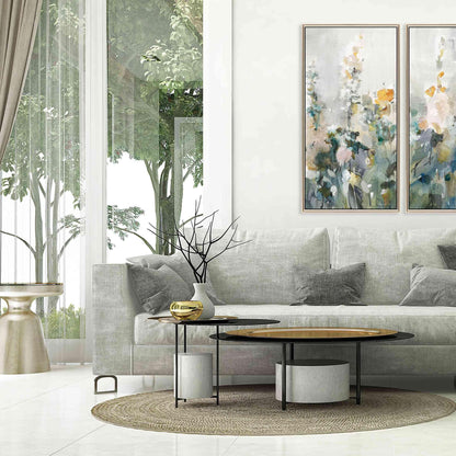 Rustic Garden Blue Canvas Art