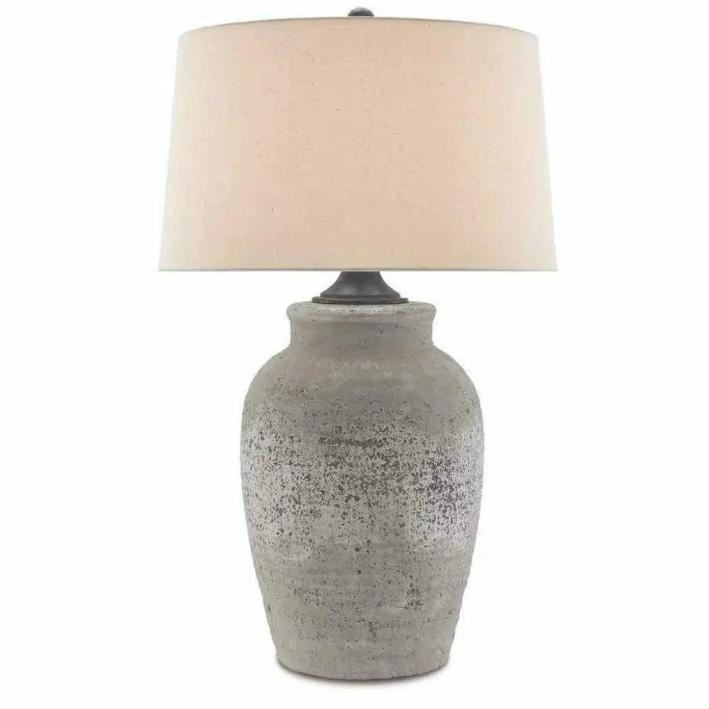 Rustic Gray Aged Black Quest Table Lamp - LOOMLAN - Currey & Co - Table Lamps