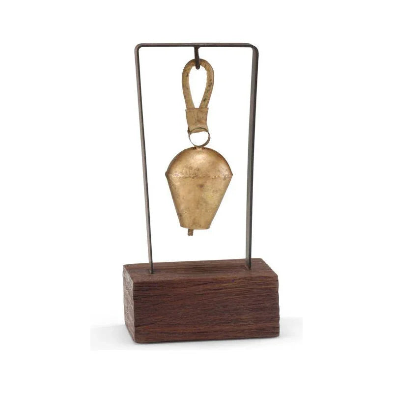 Wildwood Rustic Patina Brass Bell Sculpture