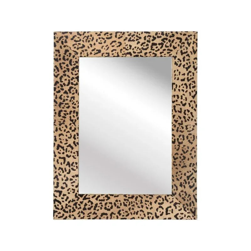 Sabor Hide On Hair Frame Wall Mirror - LOOMLAN - Wildwood - Wall Mirrors