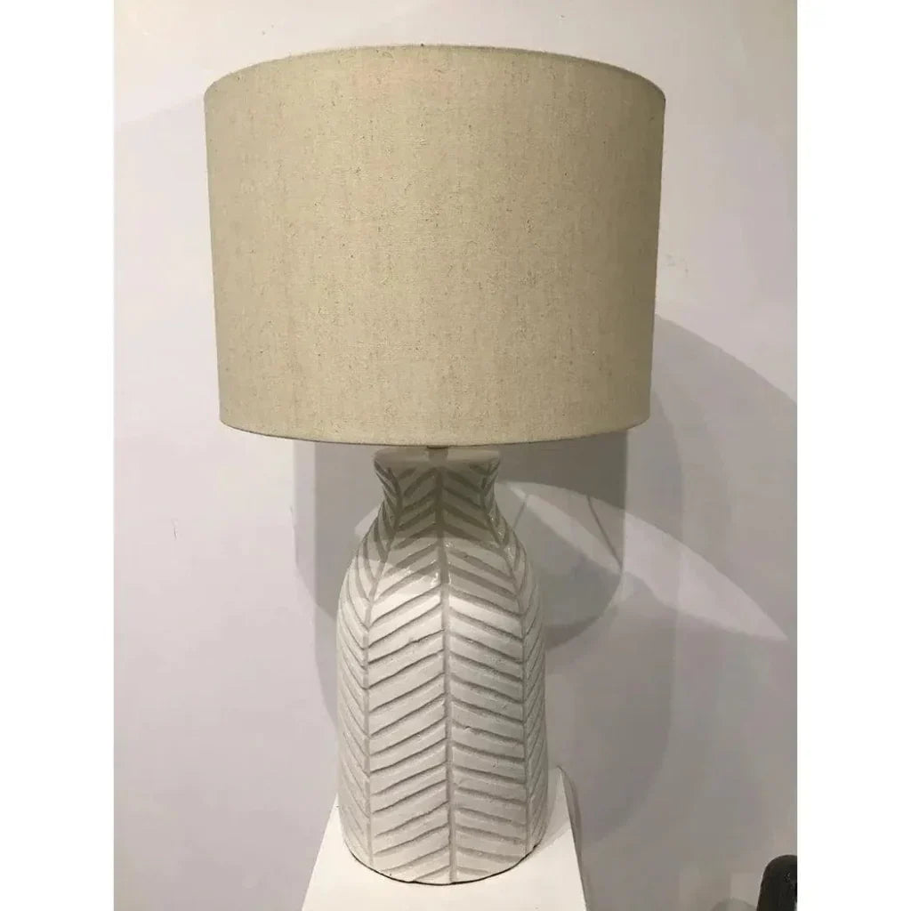 Sabrina Terracotta Cream Table Lamp - LOOMLAN - Bassett Mirror - Table Lamps