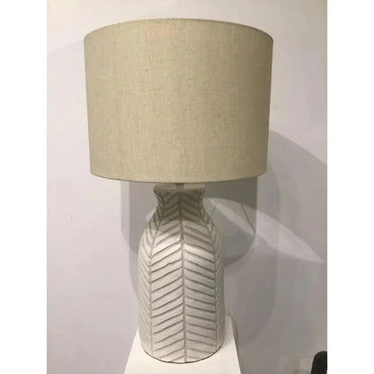 Sabrina Terracotta Cream Table Lamp - LOOMLAN - Bassett Mirror - Table Lamps