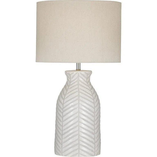 Sabrina Terracotta Cream Table Lamp - LOOMLAN - Bassett Mirror - Table Lamps