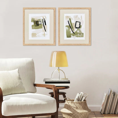 Sage Treasures II Green Canvas Art 2PC