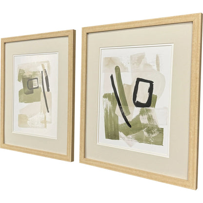 Sage Treasures II Green Framed Wall Art 2PC -- view 3