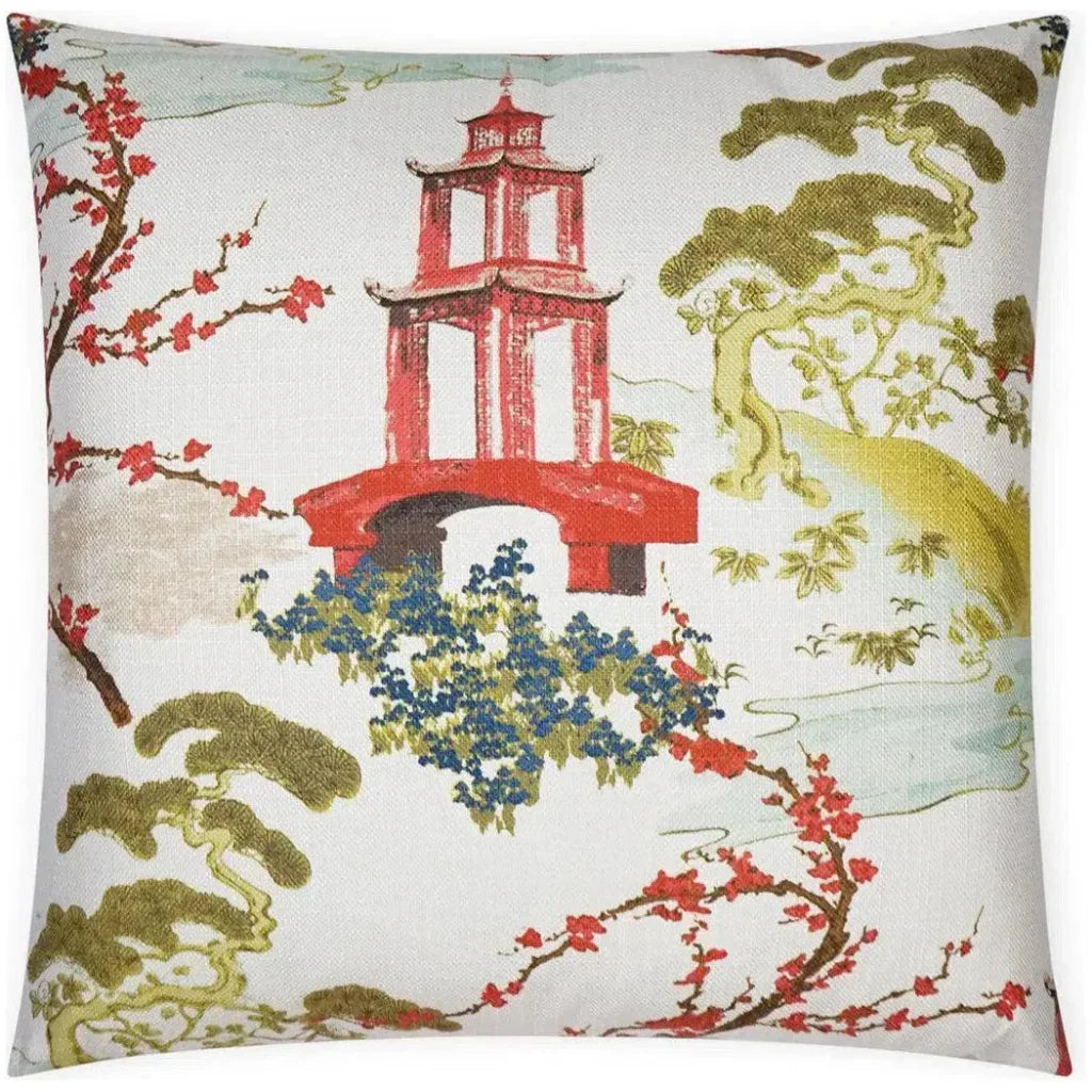 Sakura Coral Multi Color Throw Pillow Insert - LOOMLAN - D.V. Kap - Throw Pillows