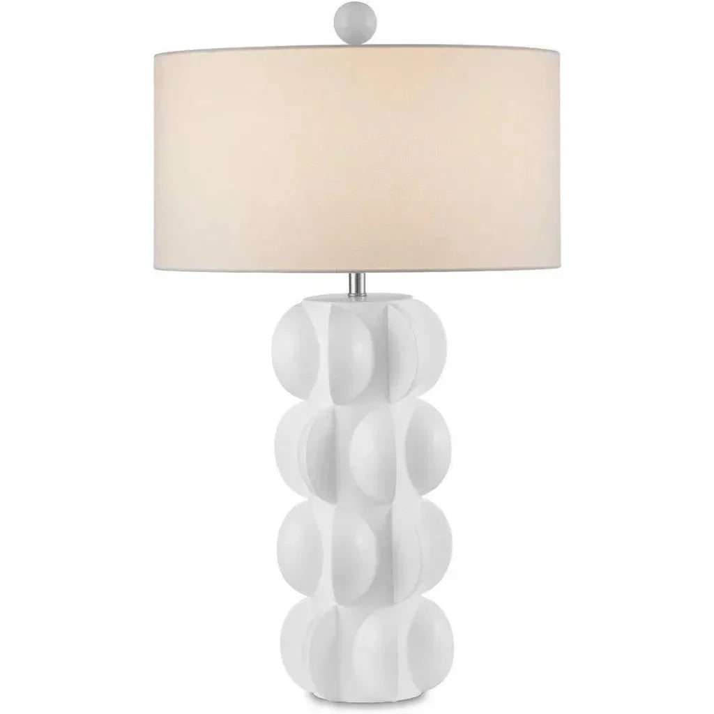 Salizzole Composite White Table Lamp - LOOMLAN - Currey & Co - Table Lamps