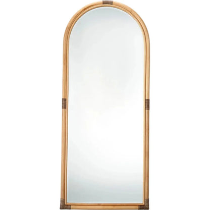 Saltwater Rattan d Vertical Floor Mirror-Floor Mirrors-Jamie Young-Natural-LOOMLAN