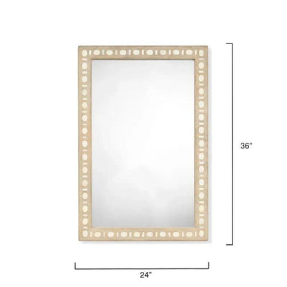 Sama Wood & Bone Inlay Mirror - LOOMLAN - Jamie Young - Wall Mirrors