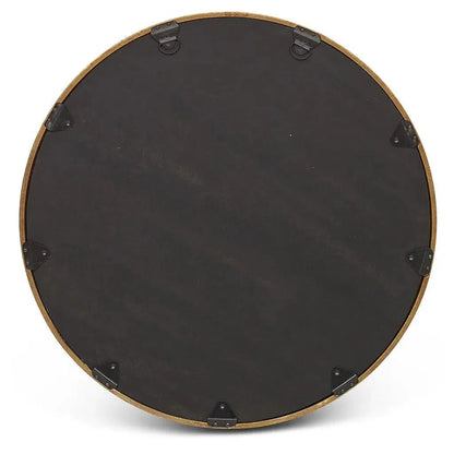 Samar Reclaimed Aluminum Round Mirror - LOOMLAN - Urbia - Wall Mirrors