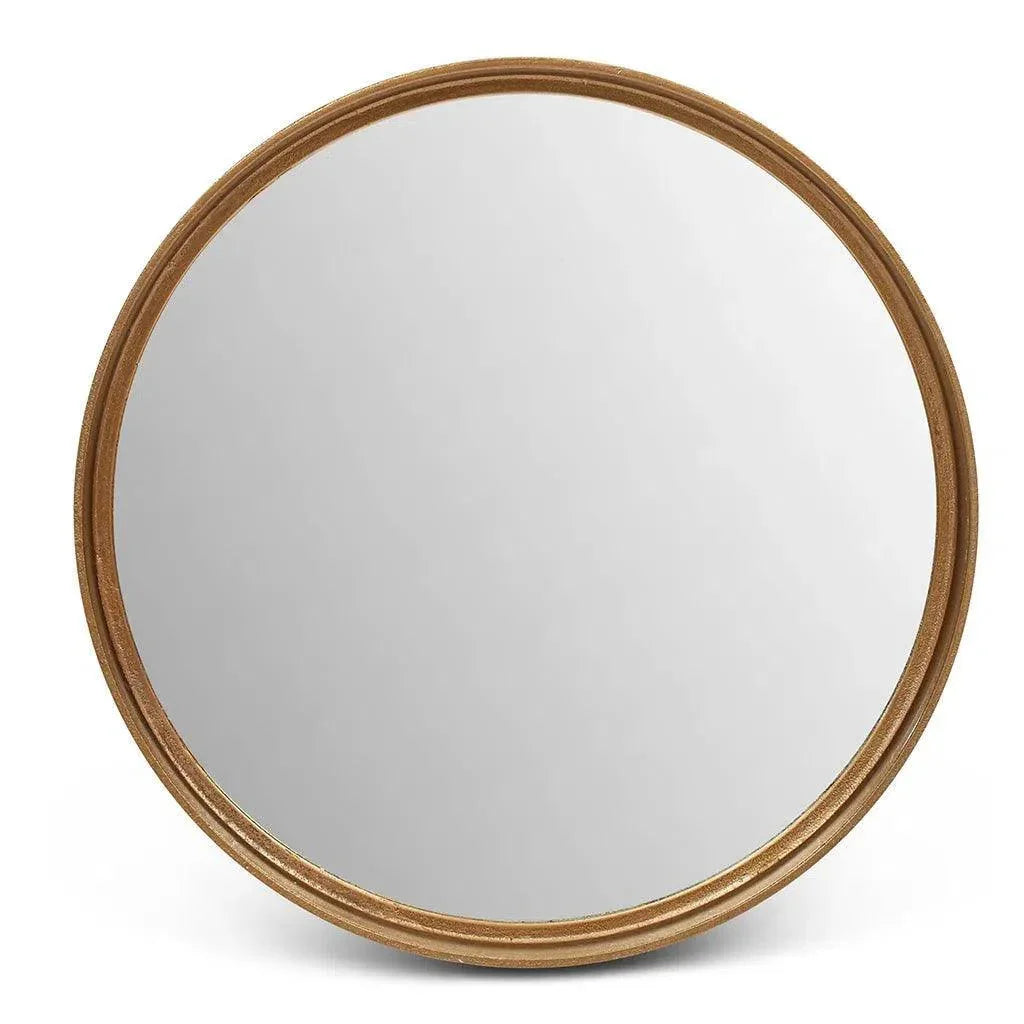 Samar Reclaimed Aluminum Round Mirror - LOOMLAN - Urbia - Wall Mirrors