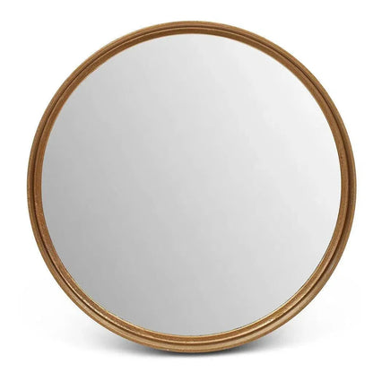 Samar Reclaimed Aluminum Round Mirror - LOOMLAN - Urbia - Wall Mirrors