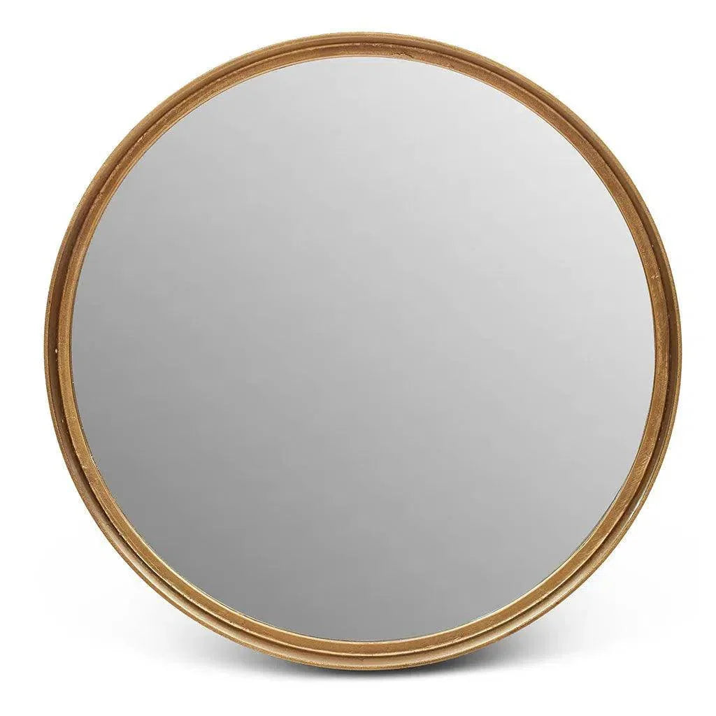 Samar Reclaimed Aluminum Round Mirror - LOOMLAN - Urbia - Wall Mirrors