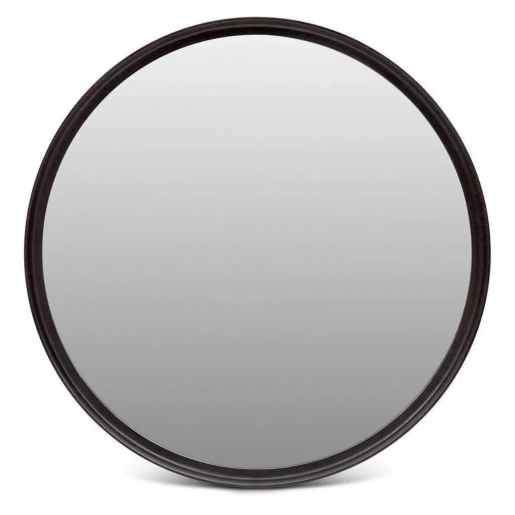 Samar Reclaimed Aluminum Round Mirror - LOOMLAN - Urbia - Wall Mirrors