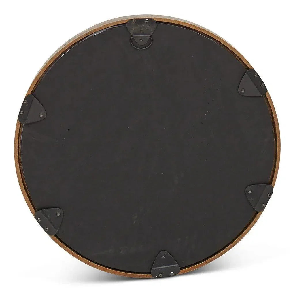 Samar Reclaimed Aluminum Round Mirror - LOOMLAN - Urbia - Wall Mirrors