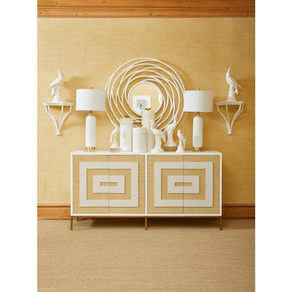 Samuel Glazed Fluted Ceramic Table Lamp - LOOMLAN - Chelsea House - Table Lamps