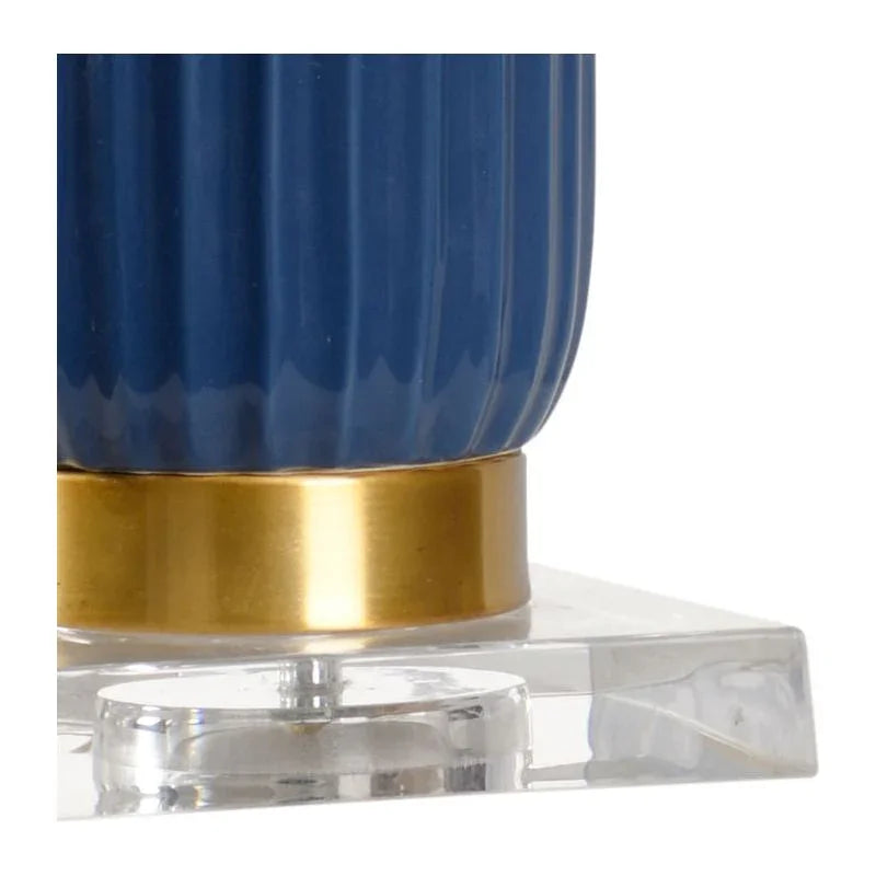 Samuel Glazed Fluted Ceramic Table Lamp - LOOMLAN - Chelsea House - Table Lamps