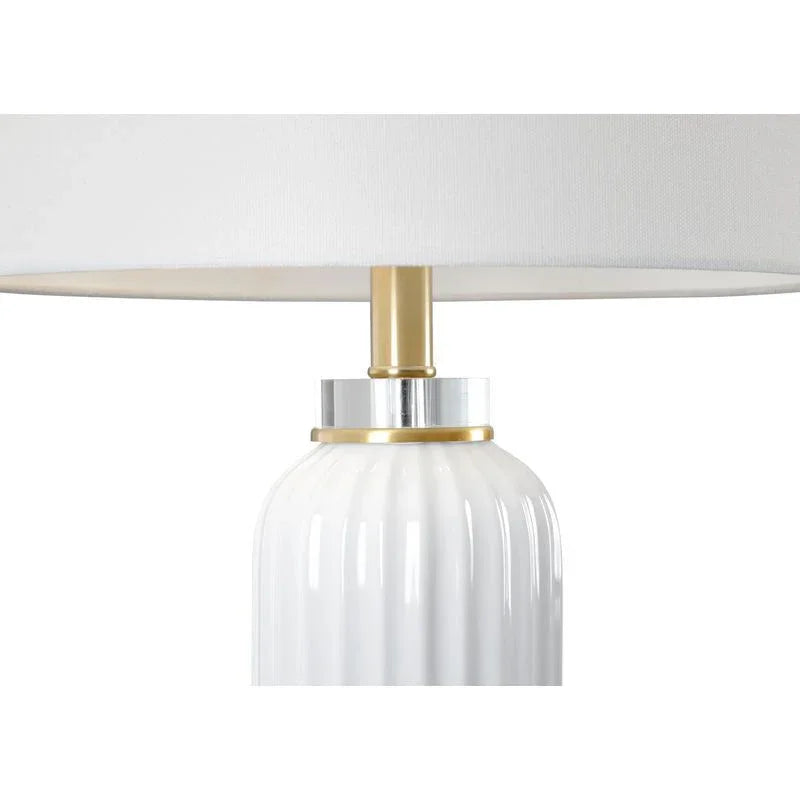 Samuel Glazed Fluted Ceramic Table Lamp - LOOMLAN - Chelsea House - Table Lamps