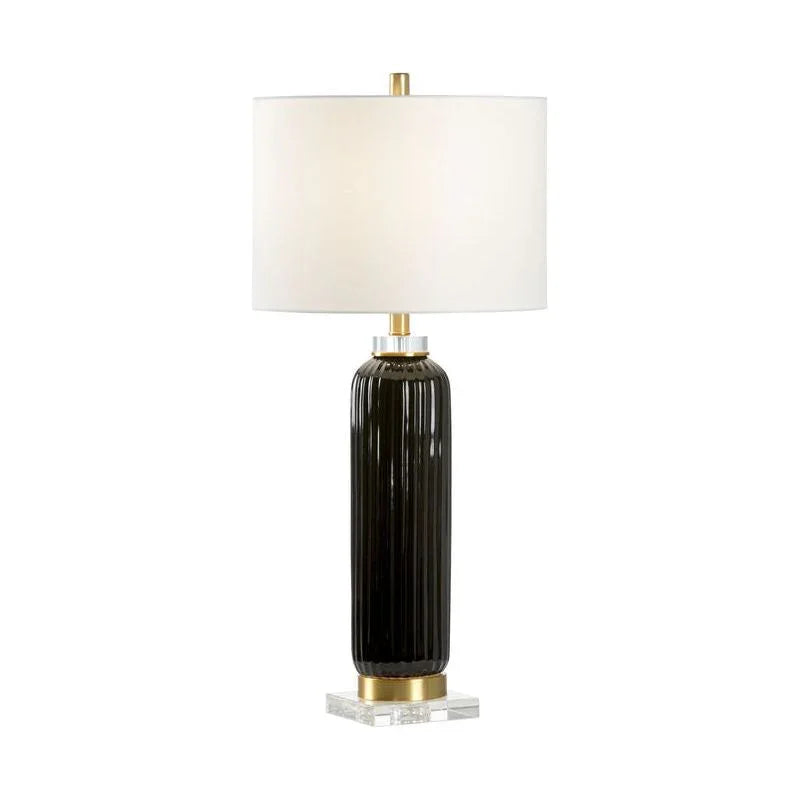 Samuel Glazed Fluted Ceramic Table Lamp - LOOMLAN - Chelsea House - Table Lamps
