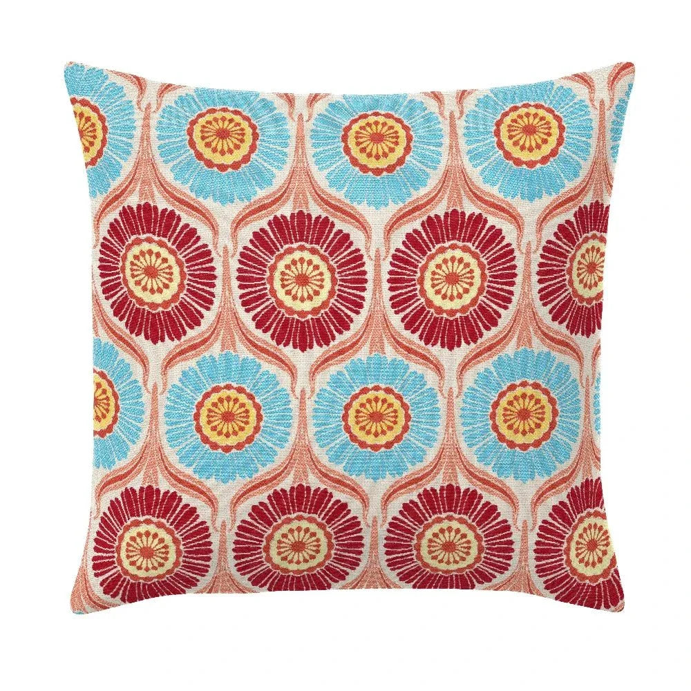 Sangria Romance Block Confetti Outdoor Pillow-Outdoor Pillows-Earnest Collection-20" Square-LOOMLAN