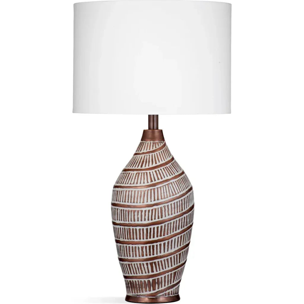 Santa Cruz Polyresin White Table Lamp - LOOMLAN - Bassett Mirror - Table Lamps